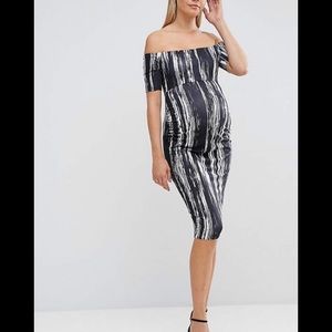 ASOS Off The Shoulder Maternity Dress